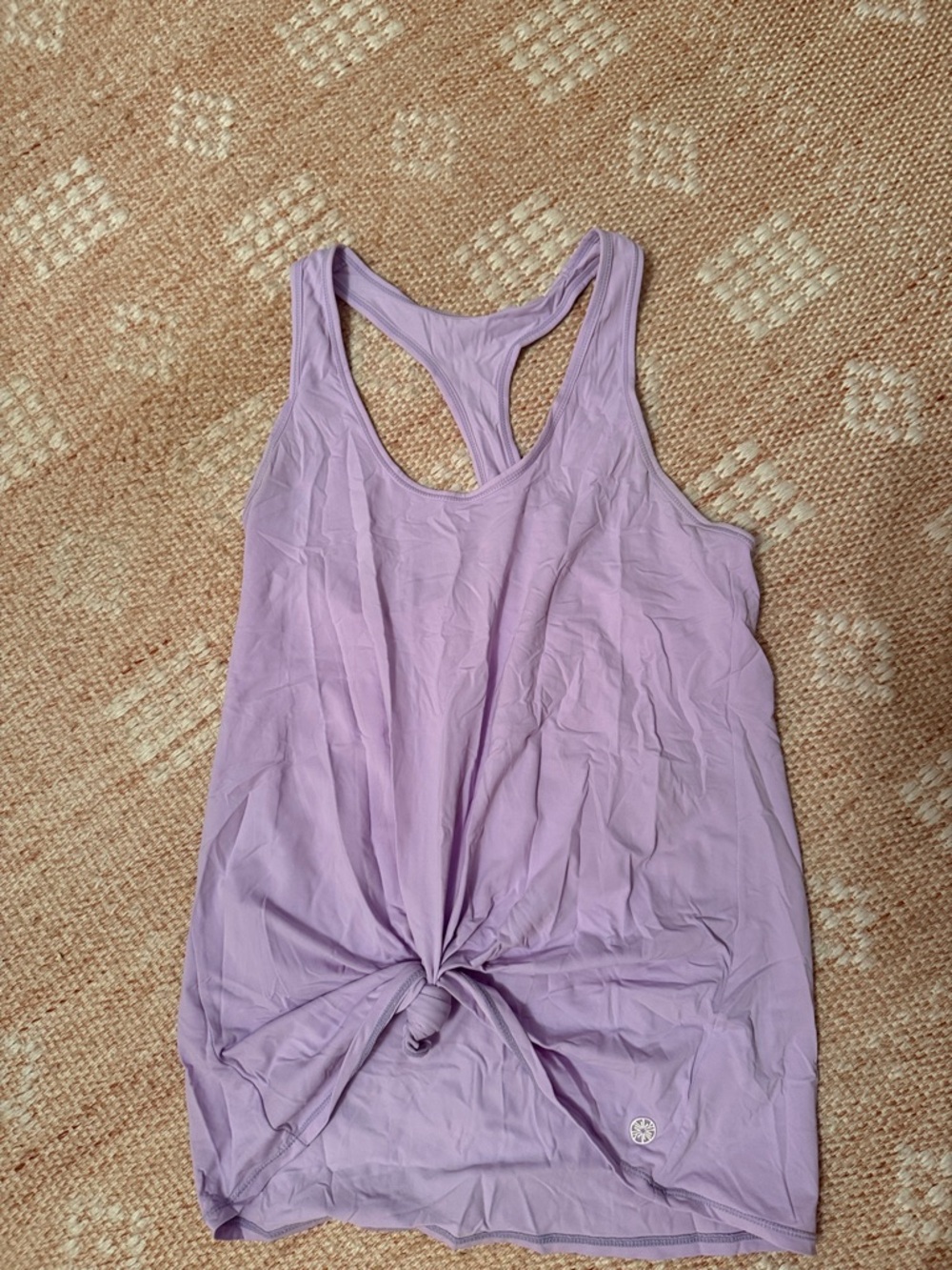Lilly Pulitzer Luxletic Light Purple Racerback Knot Tank Top Size S